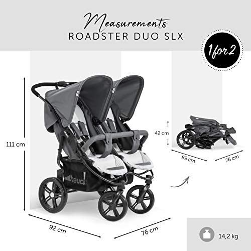 Hauck Roadster Duo SLX Zwillingsbuggy – Grau
